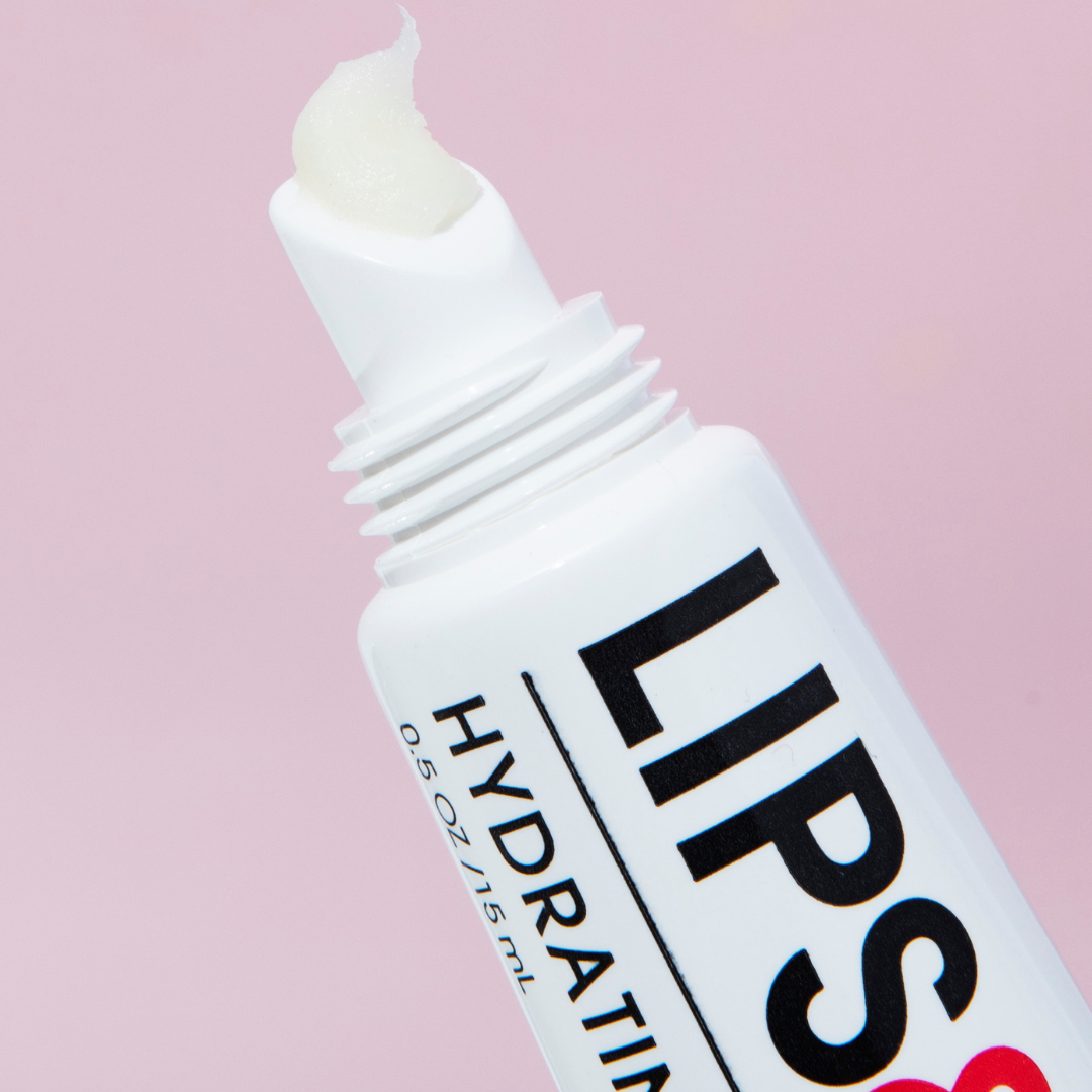 lips&cutes hydrating lip & cutical balm with pink background 